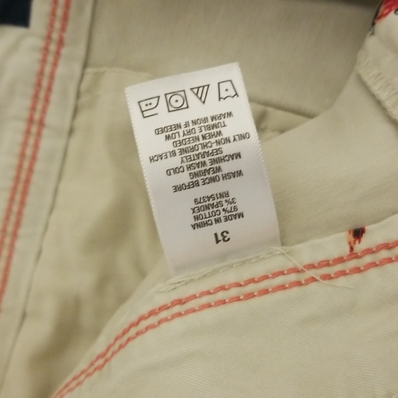 Aeropostale Size 31 Parrot Bermuda Short Khaki Tropical Bird Hawaiian - Picture 4 of 6